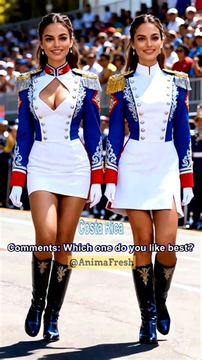 Beautiful Parade Twins in Elite Ceremonial Uniforms – Part 14 #fashionart