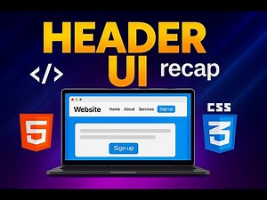 Website Header in HTML & CSS Recap Tutorial | Semantic HTML + Flexbox Navigation Menu