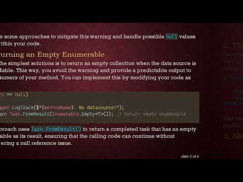 How to Fix CS8602: Dereference of a Possibly Null Reference in C#