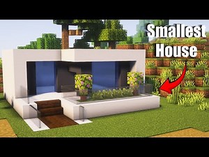 How to build a SMALL MODERN HOUSE in minecraft | easy modern house tutorial