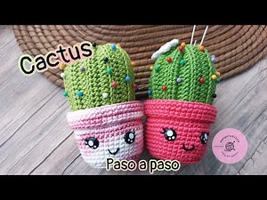 Cactus tejido a crochet 🌵(Alfiletero amigurumi)