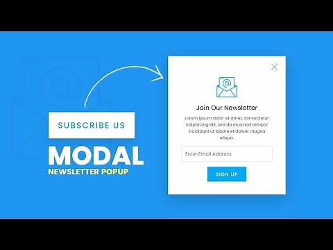 How To Create Modal Popup Box with CSS & Javascript | Newsletter Popup Box