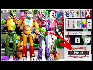 ID CODES FOR FNAF SECURITY BREACH GAME CHARACTERS BROOKHAVEN/ BERRY AVE/ ROBLOX