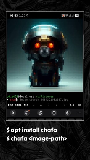 Chafa In Termux 😱😱😱 #termux #shorts