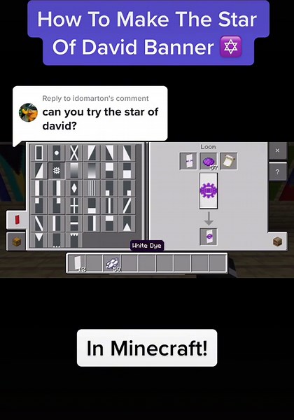 How To Make The Star Of David Banner in Minecraft!