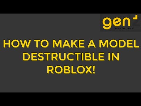 How to Make a Model Destructible in Roblox!