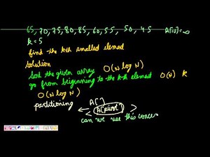 Programming Interview: Select the kth smallest element from an array