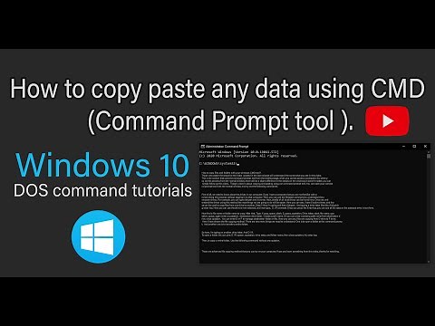 How to Copy Paste files using CMD tool Windows 10 | Advanced Windows 10 tutorials.