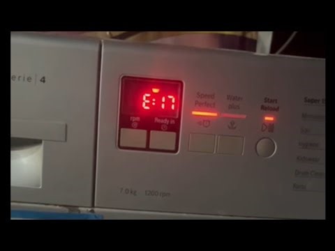 Bosch washing machine E17 error code
