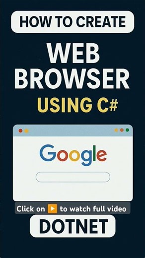 Create Simple Web Browser in C# Windows Form | Tutorial #shorts #browser