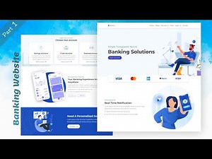 Responsive Banking Website Design Theme Using HTML/CSS/JS From Scratch - Part 1