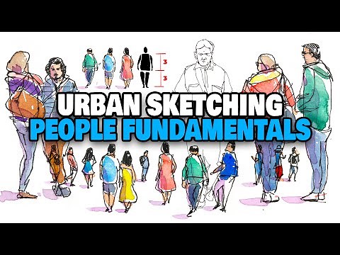 How To Draw PEOPLE For Beginners - Fundamentals Urban Sketching Guide