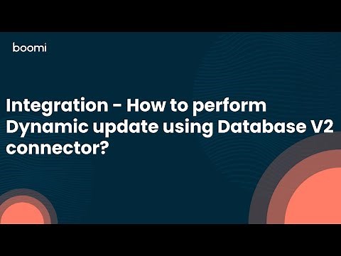 Integration - How to perform Dynamic update using Database V2 connector?