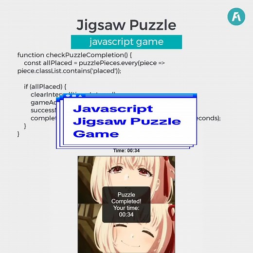 Javascript Jigsaw Puzzle Game Tutorial