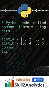 # Python code to find common elements using sets.