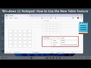 How to Create Tables in Notepad on Windows 11 (New Feature Explained!)