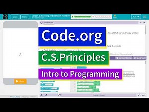 Looping and Random Numbers Lesson 9.11 Tutorial with Answers Code.org CS Principles