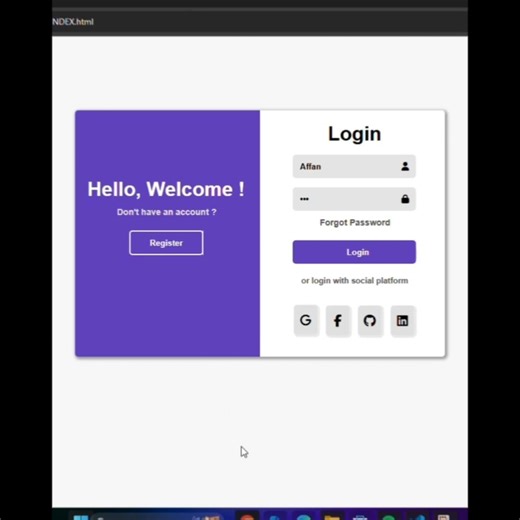 Login & Registration Page Using HTML CSS & JavaScript | Modern Auth UI Design 👨‍💻 ‪@CodeWithHarry‬