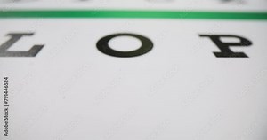 Eye chart with letters and numbers. Stock Video