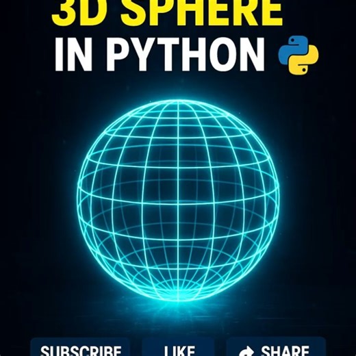 Create a 3D Sphere in Python | Matplotlib Tutorial #shorts