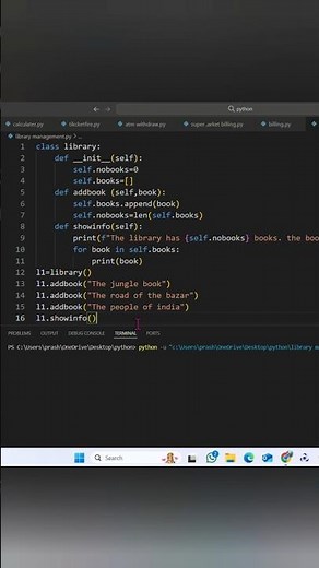 Create a Library management App FAST with Python | 2-Min Tutorial #python #app #miniproject #coding