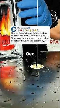 Our wedding videographer sent us the video with a note: “You need to see what I captured.”