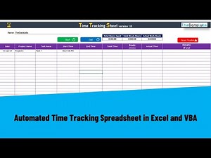Time Tracking Sheet in Excel and VBA