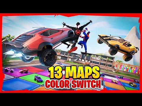 🌈best 13 COLOR SWITCH fortnite codes - made with Creative 2.0 (cars, items, trucks, dirtbikes...)🌈