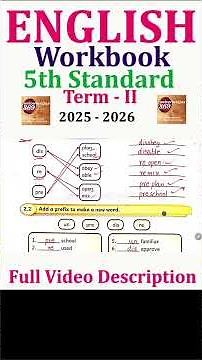5th standard English workbook term 2 unit 2 Be Affectionate l Be Affectionate workbook 2025 #5thstd