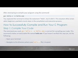 Mastering C Compilation and Execution: A Beginner's Guide to Showing Output