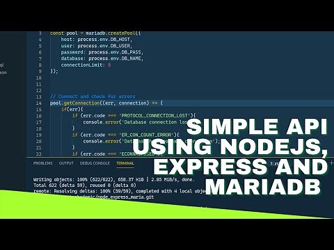 Simple API using NodeJS, Express and MariaDB