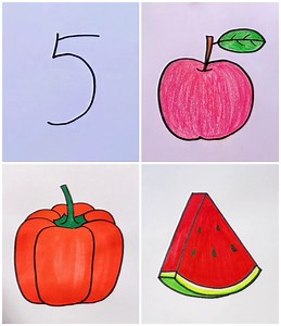 2.2M views · 4K reactions | Simple to Learn Fruits and Vegetable Drawing Tutorials | Kidpid | Facebook