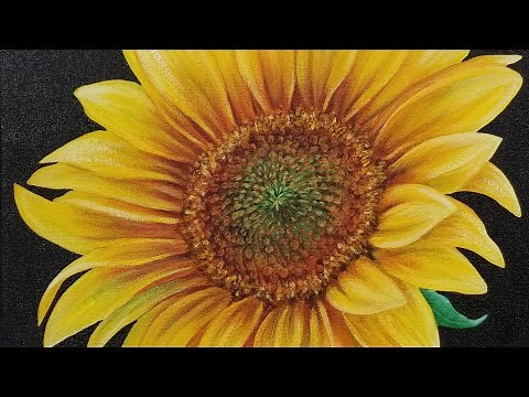 Sunflower Acrylic Painting LIVE Tutorial