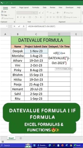 📅 DATEVALUE & IF Formula in Excel | Master Excel Formulas & Functions! 📊