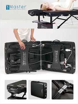 Master Massage 30" Heated Extra-wide Black Portable Folding Massage Table