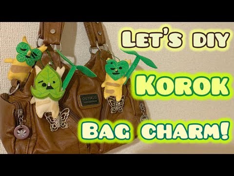 Cute Felt Korok Bag charm 🍃💚 DIY Felt Bag charm keychain