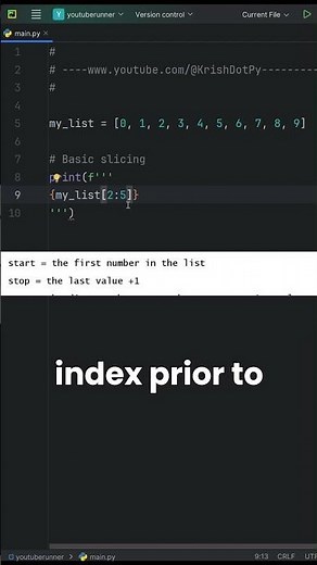 Slice Lists IN Python Using The Slicing Operator #coding #python #programming