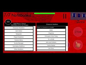 baldi's basics the school robbery mod menu android