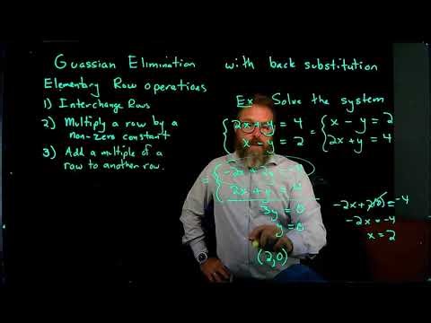 Gaussian Elimination with Back Substitution part 1