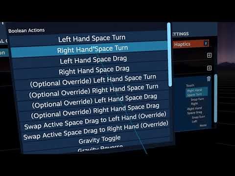 How to enable Space Drag/Turn in SteamVR with OpenVR Advanced Settings