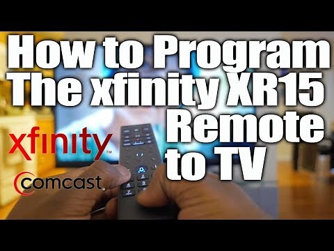 How to program XR15 xfinity remote to your tv