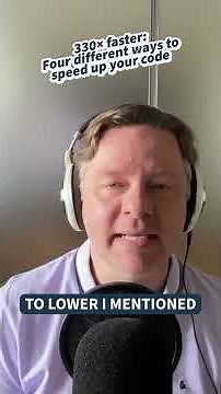 Four ways to speed up your code: up to 330x!