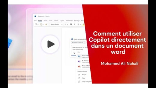 Comment utiliser #copilot directement depuis #Word de #microsoft office | Mohamed Ali Nahali