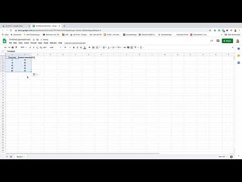 Making a simple line graph in Google docs