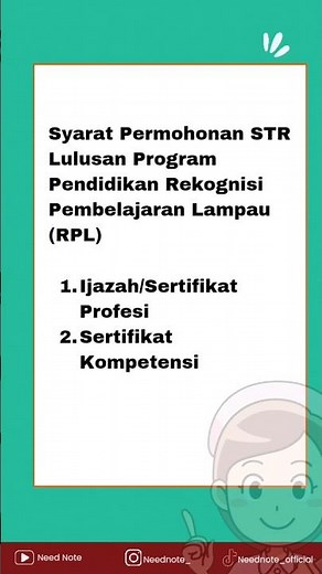 Syarat Registrasi STR Program RPL #perawat #estr #sipp