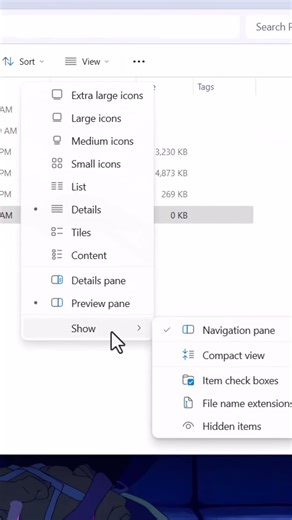 change file type | enable file name extension