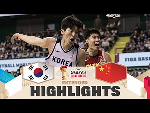 Korea 🇰🇷 v China 🇨🇳 | Extended Highlights | FIBA Basketball World Cup 2027 Asian Qualifiers