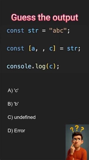 Javascript interview questions -es6 #shorts #short #shortsfeed #webdevelopment #javascript #ytshorts