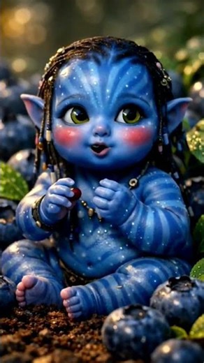 Avatar-Style Fire Alien Baby Comes Alive 💙🔥 #AvatarStyle#AIBaby#AIAnimation