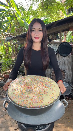 Cooking deep fried bread recipe and eat | Primitive Art